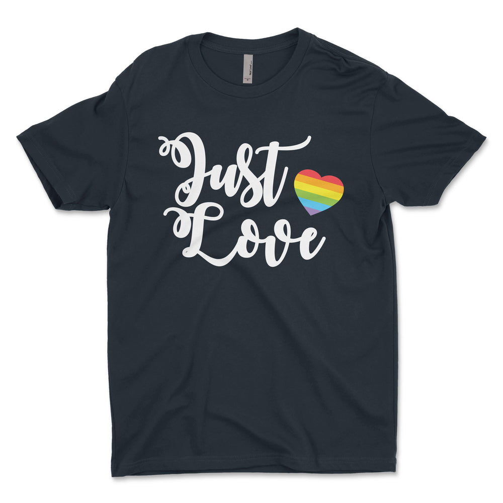 Just Love Rainbow Heart Men's T-Shirt
