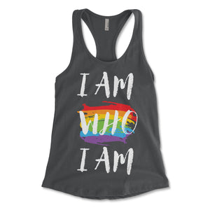 I Am Who I Am Rainbow Flag Women's Racerback