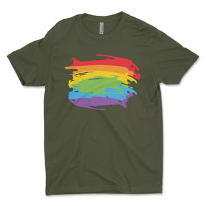 Rainbow Paint Splashes Men's T-Shirt