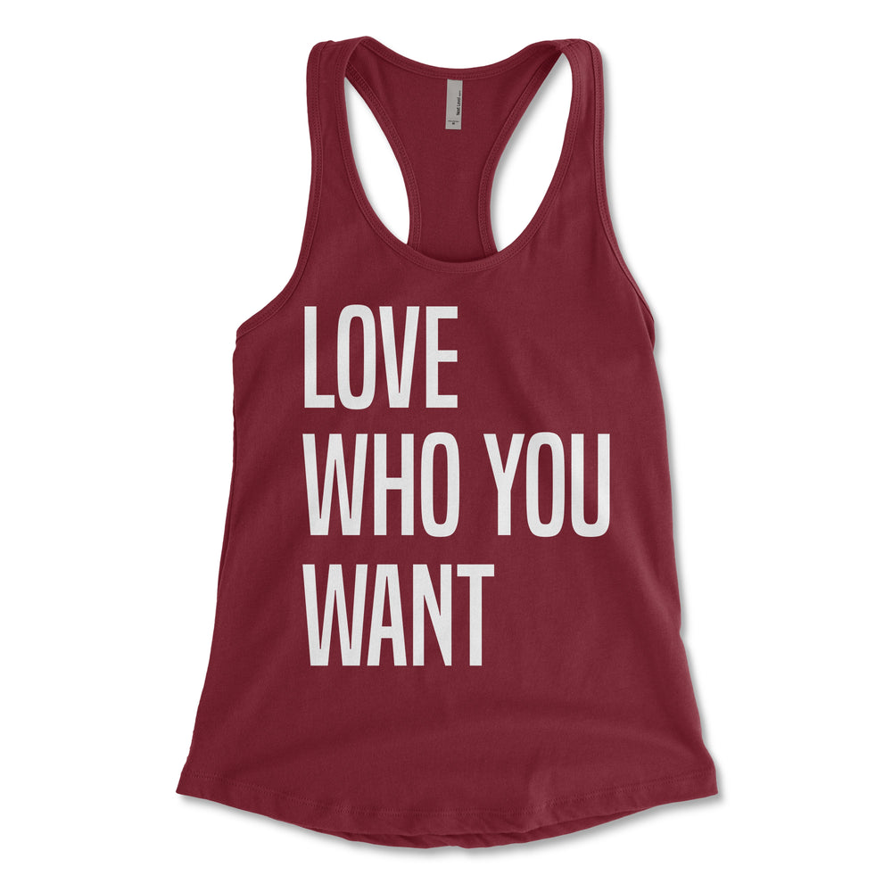 Love Who You Want Women's Racerback