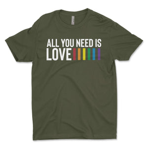 All You Need Rainbow Stripes Men's T-Shirt
